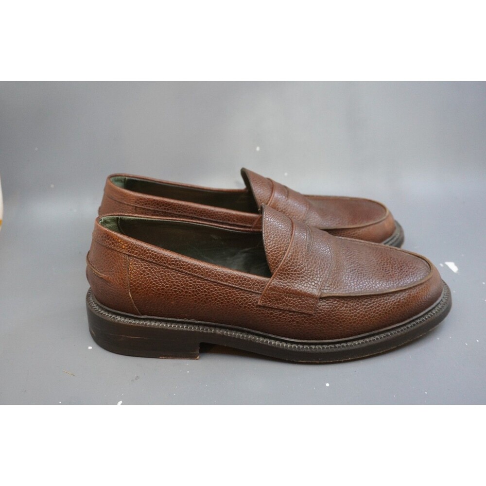 Blackstock Weber Ellis Penny Loafer Chocolate Pebble Grain Sz 10.5 Goodyear Welt